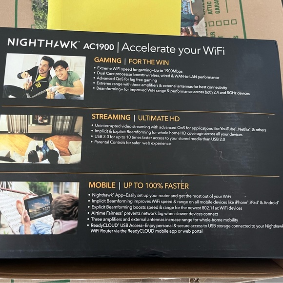Netgear Nighthawk AC1900 Router Gaming - Picture 3 of 4